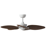 Ventilador de techo con luz Sulion Alma LED madera blanco apto exterior CCT IP44 6W 2309590