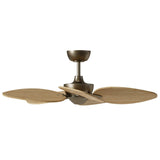 Ventilador de techo con luz Sulion Alma 100cm LED latón y madera clara motor DC CCT — vista 4