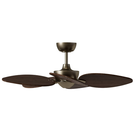 Ventilador de techo con luz Sulion Alma 100cm LED latón y madera oscura motor DC CCT — vista 4