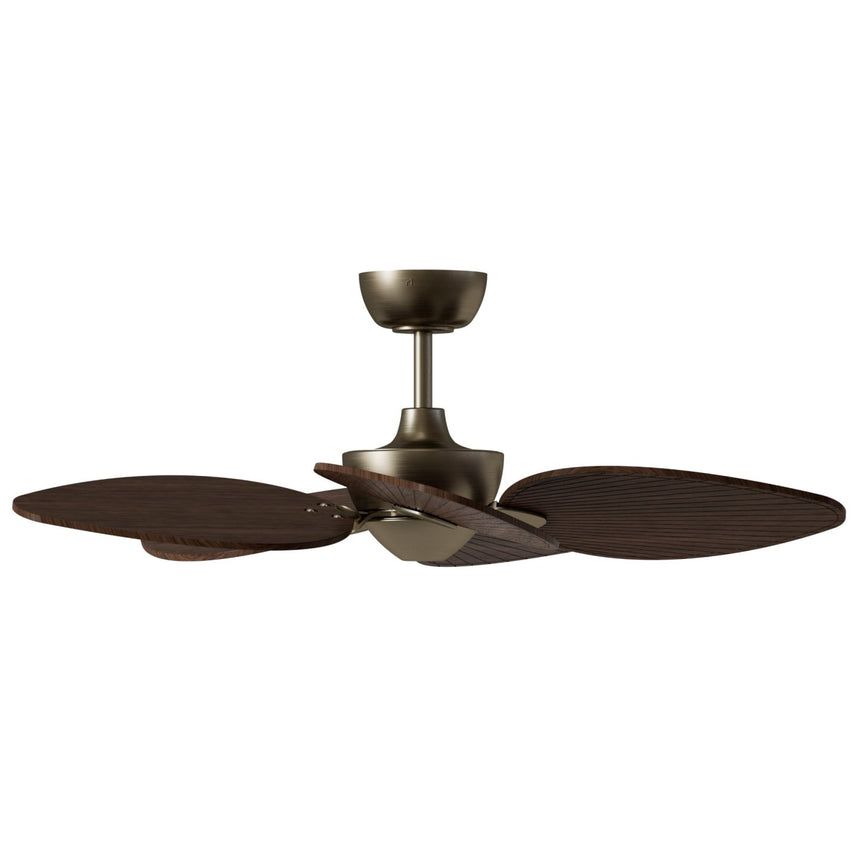 Ventilador de techo con luz Sulion Alma 100cm LED latón y madera oscura motor DC CCT — vista 4