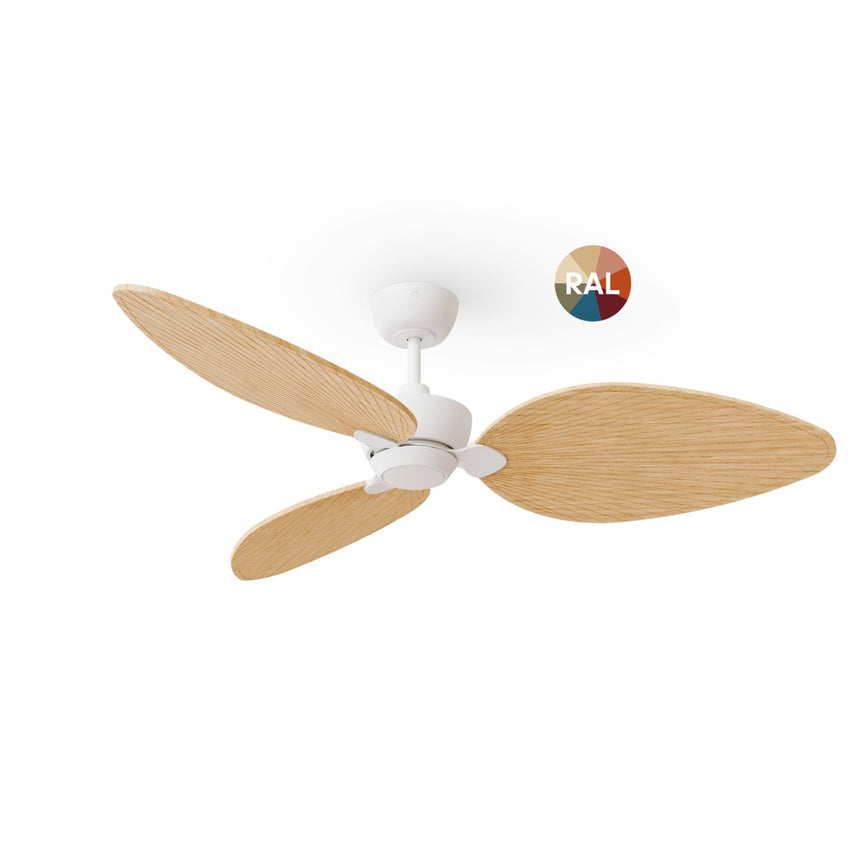Ventilador de techo Sulion Alma madera blanco apto exterior IP44 2308616