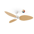Ventilador de techo con luz Sulion Alma LED madera blanco apto exterior CCT IP44 2308968