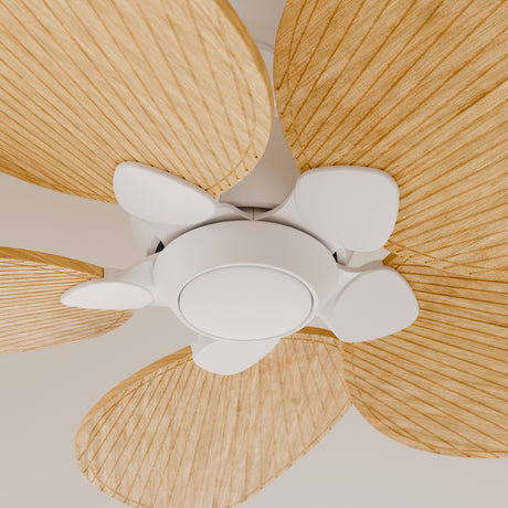 Ventilador de techo Sulion Alma blanco, brillo, palas madera clara 2247595