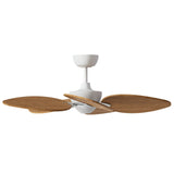 Ventilador de techo con luz Sulion Alma LED madera blanco apto exterior CCT IP44 6W 2309583