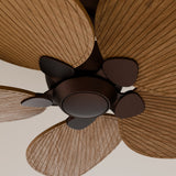 Ventilador de techo Sulion Alma marrón oxidado, brillo, palas madera media 22490