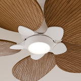 Ventilador de techo con luz Sulion Alma 132cm LED blanco y madera media motor DC CCT — vista 3