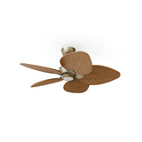 Ventilador de techo con luz Sulion Alma 100cm LED latón y madera media motor DC CCT — vista 4
