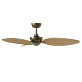 Ventilador de techo con luz Sulion Alma 132cm LED latón y madera clara motor DC CCT — vista 4
