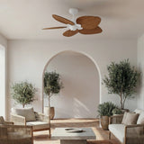 Ventilador de techo con luz Sulion Alma 100cm LED blanco y madera media motor DC CCT — vista 2