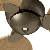 Ventilador de techo con luz Sulion Alma 132cm LED latón y madera clara motor DC CCT — vista 3