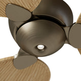 Ventilador de techo con luz Sulion Alma 100cm LED latón y madera clara motor DC CCT — vista 3