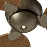 Ventilador de techo con luz Sulion Alma 132cm LED latón y madera media motor DC CCT — vista 3