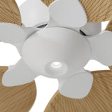 Ventilador de techo con luz Sulion Alma 132cm LED blanco y madera clara motor DC CCT — vista 2