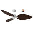 Ventilador de techo con luz Sulion Alma LED madera blanco apto exterior CCT IP44 6W 2309507