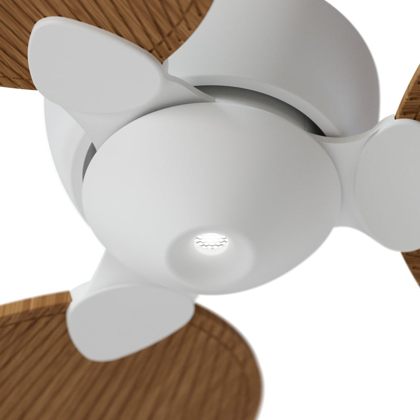 Ventilador de techo con luz Sulion Alma 100cm LED blanco y madera media motor DC CCT — vista 3