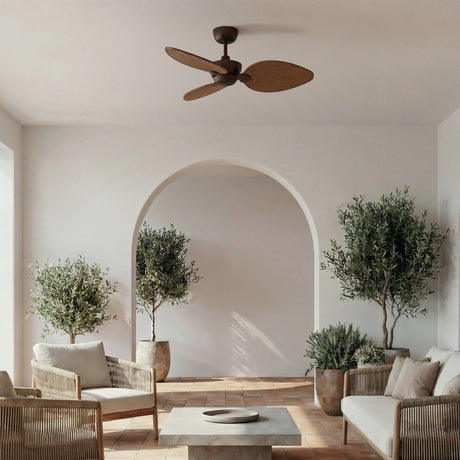 Ventilador de techo Sulion Alma 100cm marrón óxido y madera oscura motor DC — vista 2