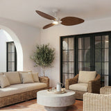 Ventilador de techo con luz Sulion Alma 132cm LED blanco y madera oscura motor DC CCT — vista 2