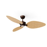 Ventilador de techo con luz Sulion Alma 132cm LED marrón óxido y madera clara motor DC — vista 4