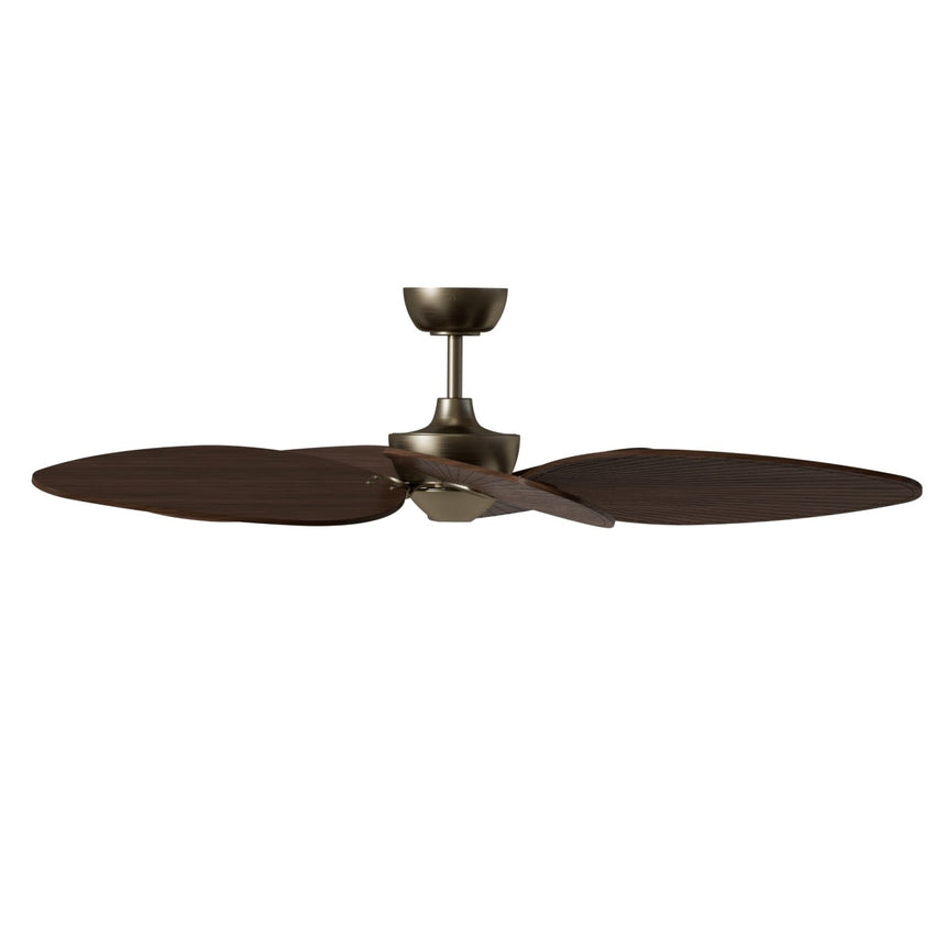 Ventilador de techo con luz Sulion Alma 132cm LED latón y madera oscura motor DC CCT — vista 4