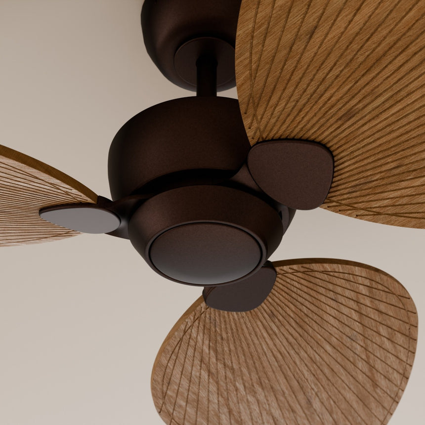 Ventilador de techo Sulion Alma 100cm marrón óxido y madera media motor DC con mando — vista 3