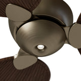 Ventilador de techo con luz Sulion Alma 100cm LED latón y madera oscura motor DC CCT — vista 3