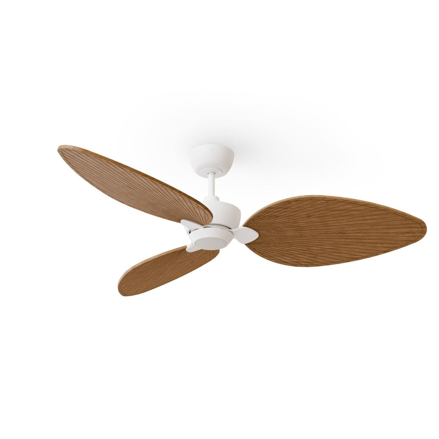 Ventilador de techo con luz Sulion Alma 132cm LED blanco y madera media motor DC CCT — vista 4