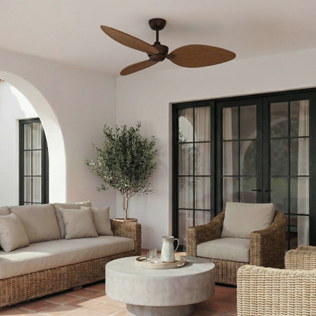 Ventilador de techo Sulion Alma 132cm marrón óxido y madera oscura motor DC — vista 2