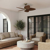 Ventilador de techo con luz Sulion Alma 132cm LED latón y madera oscura motor DC CCT — vista 2