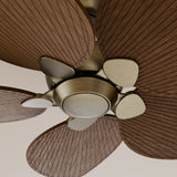 Ventilador de techo Sulion Alma 100cm latón y madera oscura motor DC con mando — vista 3