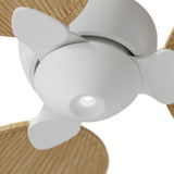Ventilador de techo con luz Sulion Alma 100cm LED blanco y madera clara motor DC CCT — vista 3