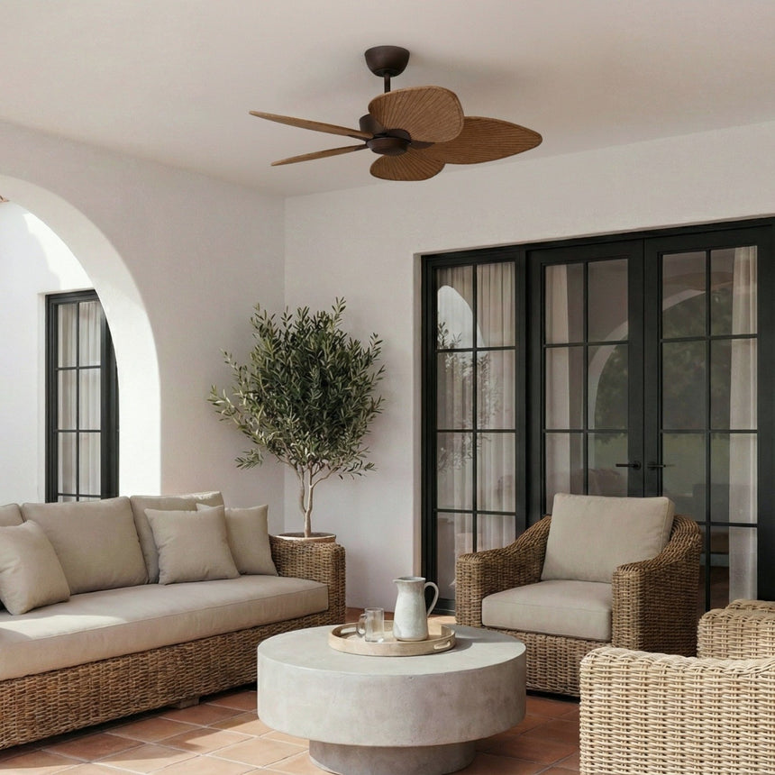 Ventilador de techo Sulion Alma 100cm marrón óxido y madera oscura motor DC — vista 2