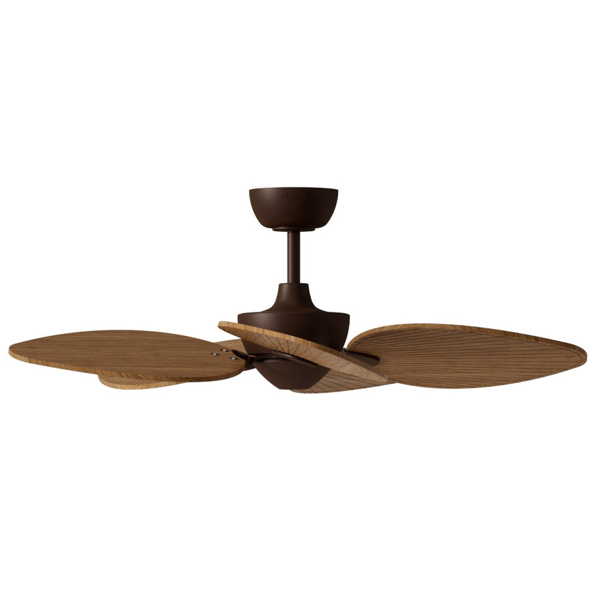 Ventilador de techo con luz Sulion Alma 100cm LED marrón óxido y madera media motor DC — vista 4