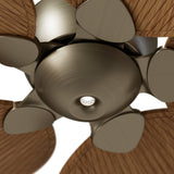 Ventilador de techo con luz Sulion Alma 100cm LED latón y madera media motor DC CCT — vista 3