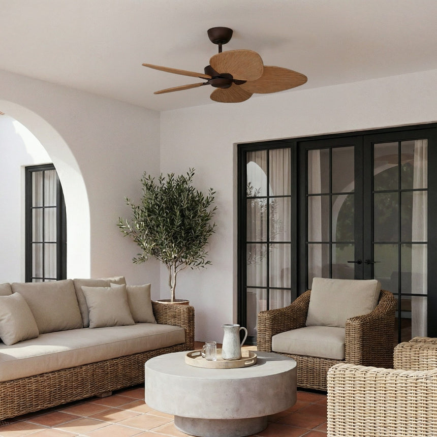 Ventilador de techo Sulion Alma 100cm marrón óxido y madera media motor DC con mando — vista 2