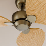 Ventilador de techo Sulion Alma 132cm latón y madera clara motor DC con mando — vista 3