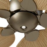 Ventilador de techo con luz Sulion Alma 100cm LED latón y madera clara motor DC CCT — vista 3