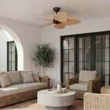 Ventilador de techo Sulion Alma 132cm marrón óxido y madera clara motor DC — vista 2