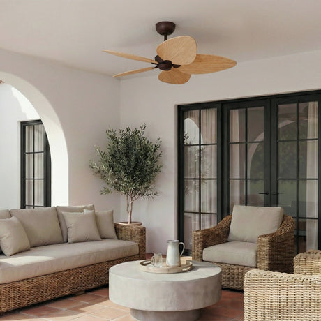 Ventilador de techo Sulion Alma 132cm marrón óxido y madera clara motor DC — vista 2