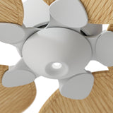 Ventilador de techo con luz Sulion Alma 100cm LED blanco y madera clara motor DC CCT — vista 3