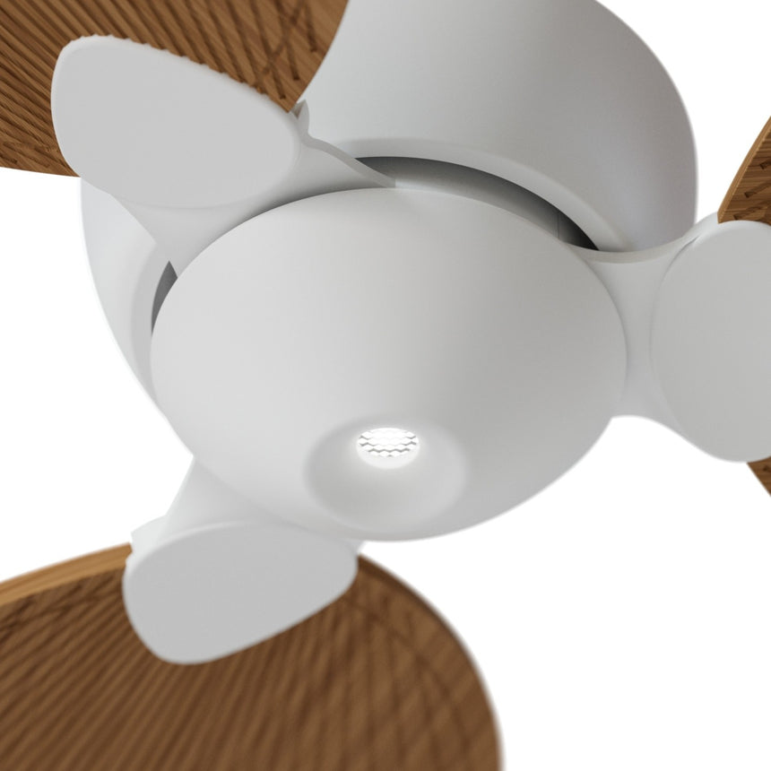 Ventilador de techo con luz Sulion Alma 132cm LED blanco y madera media motor DC CCT — vista 3