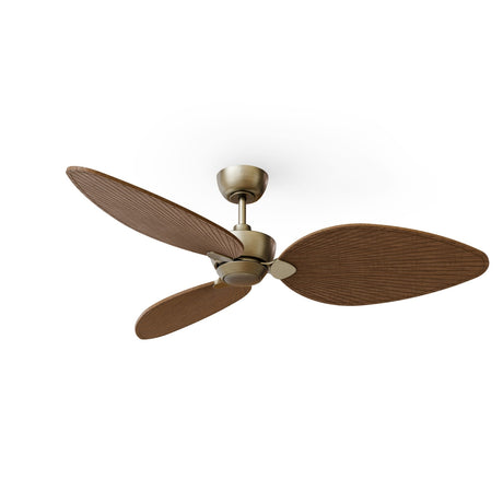 Ventilador de techo Sulion Alma latón, brillo, palas madera oscura 2245461