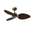 Ventilador de techo Sulion Alma latón, brillo, palas madera oscura 2246444