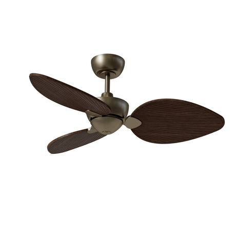 Ventilador de techo Sulion Alma latón, brillo, palas madera oscura 2246444