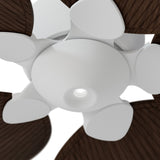 Ventilador de techo con luz Sulion Alma 100cm LED blanco y madera oscura motor DC CCT — vista 3