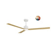 Ventilador de techo con luz Sulion Anne LED madera blanco CCT Ø132cm 2309071