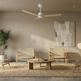 Ventilador de techo con luz Sulion Anne 127cm LED blanco y madera clara motor DC CCT — vista 2