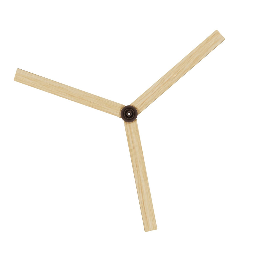 Ventilador de techo con luz Sulion Anne 220cm LED marrón óxido y madera clara motor DC — vista 3