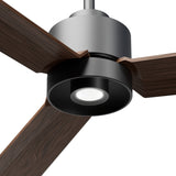 Ventilador de techo con luz Sulion Anne 127cm gris grafito y madera oscura motor DC — vista 4
