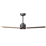 Ventilador de techo con luz Sulion Anne 127cm gris grafito y madera oscura motor DC — vista 3