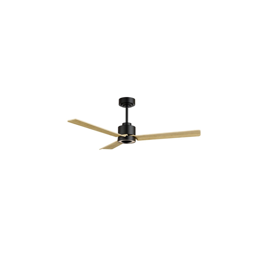 Ventilador de techo Sulion Anne negro, mate, palas madera clara 2248547